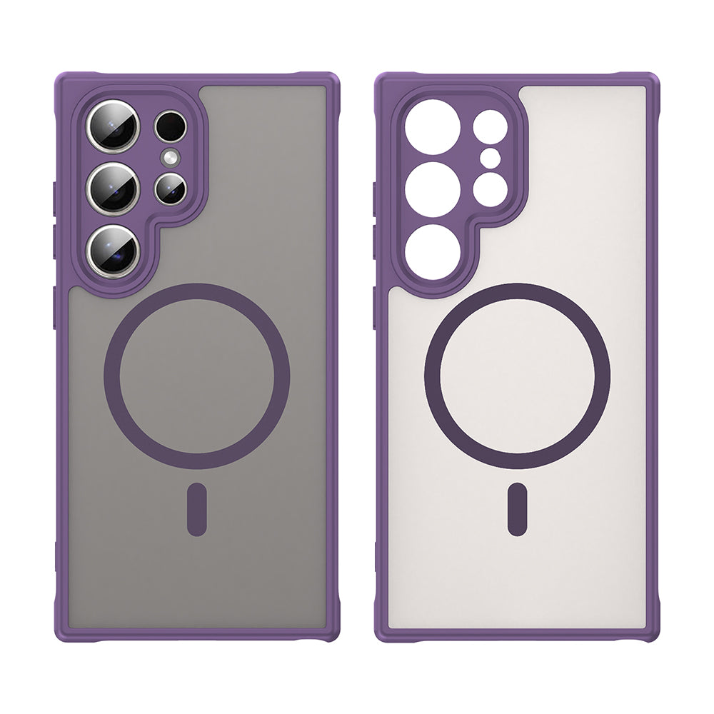 Coque MagSafe pour Samsung Galaxy S24 Ultra S928, Techsuit, HaloFrost II, Violet