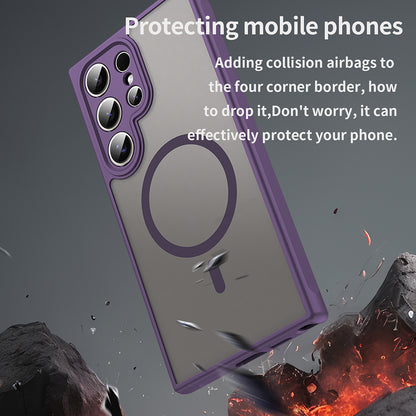 Coque MagSafe pour Samsung Galaxy S24 Ultra S928, Techsuit, HaloFrost II, Violet