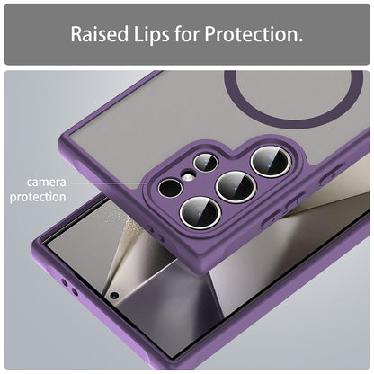 Coque MagSafe pour Samsung Galaxy S24 Ultra S928, Techsuit, HaloFrost II, Violet