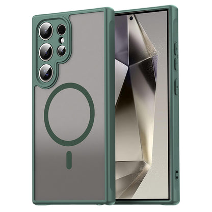Custodia MagSafe per Samsung Galaxy S24 Ultra S928, Techsuit, HaloFrost II, Verde