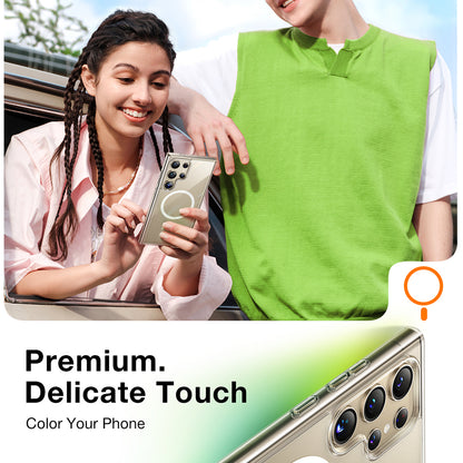 Custodia MagSafe per Samsung Galaxy S24 Ultra S928, Torras, Diamond, Trasparente