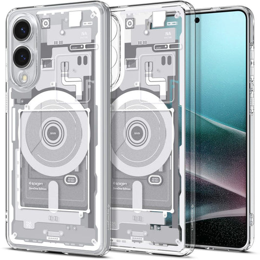 Coque MagSafe pour Samsung Galaxy S25 Edge S937, Spigen, Ultra Hybrid Zero One, Blanche ACS09417