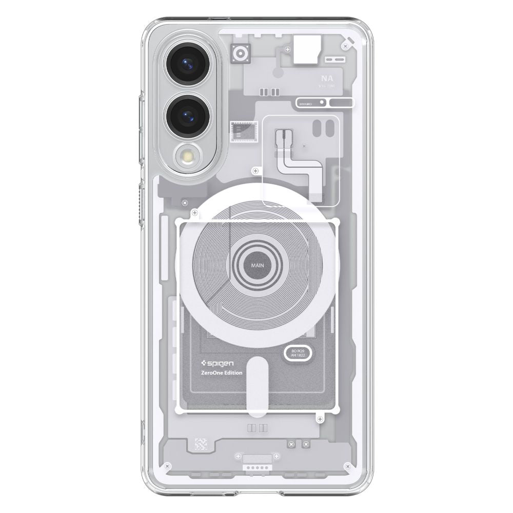 Custodia MagSafe per Samsung Galaxy S25 Edge S937, Spigen, Ultra Hybrid Zero One, Bianca ACS09417