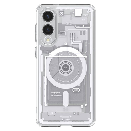 Coque MagSafe pour Samsung Galaxy S25 Edge S937, Spigen, Ultra Hybrid Zero One, Blanche ACS09417