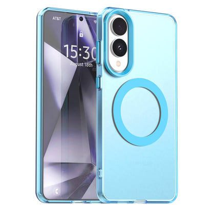 Custodia MagSafe per Samsung Galaxy S25 Edge S937, Techsuit, CandyCase, Blu