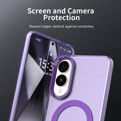Custodia MagSafe per Samsung Galaxy S25 Edge S937, Techsuit, CandyCase, Viola