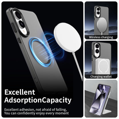 Coque MagSafe pour Samsung Galaxy S25 Edge S937, Techsuit, CandyCase, Noire