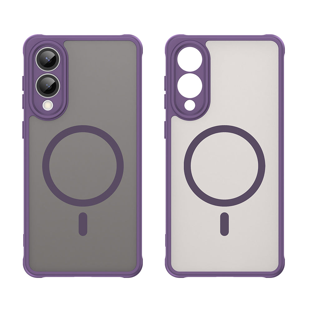 Coque MagSafe pour Samsung Galaxy S25 Edge S937, Techsuit, HaloFrost II, Violet