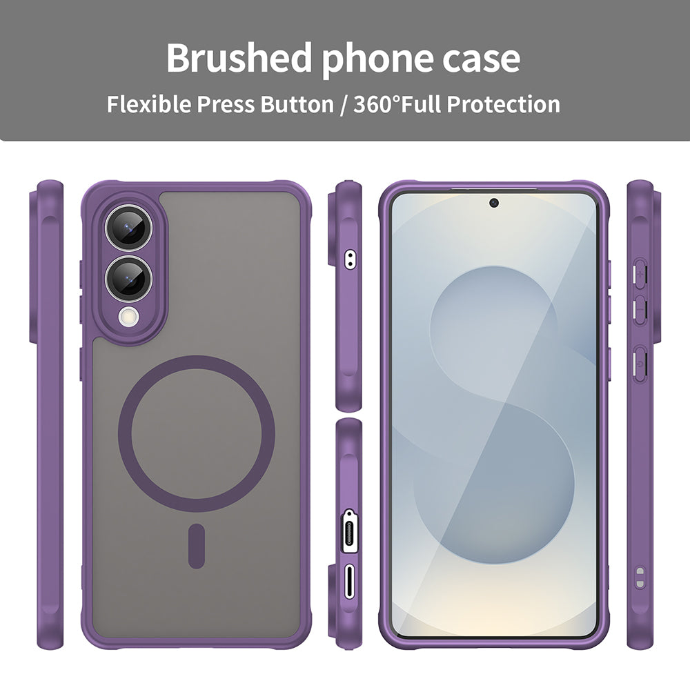 Coque MagSafe pour Samsung Galaxy S25 Edge S937, Techsuit, HaloFrost II, Violet