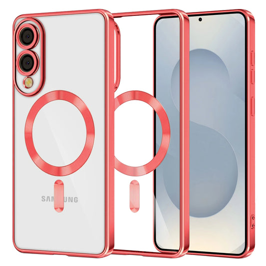 MagSafe-Hülle für Samsung Galaxy S25 Edge S937, Techsuit, Luxury Crystal, Rot