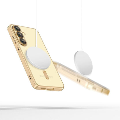 Coque MagSafe pour Samsung Galaxy S25 Edge S937, Techsuit, Luxury Crystal, Vert Foncé