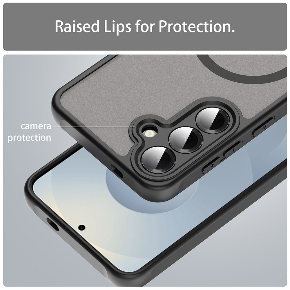 Coque MagSafe pour Samsung Galaxy S25 FE, Techsuit, HaloFrost II, Noire