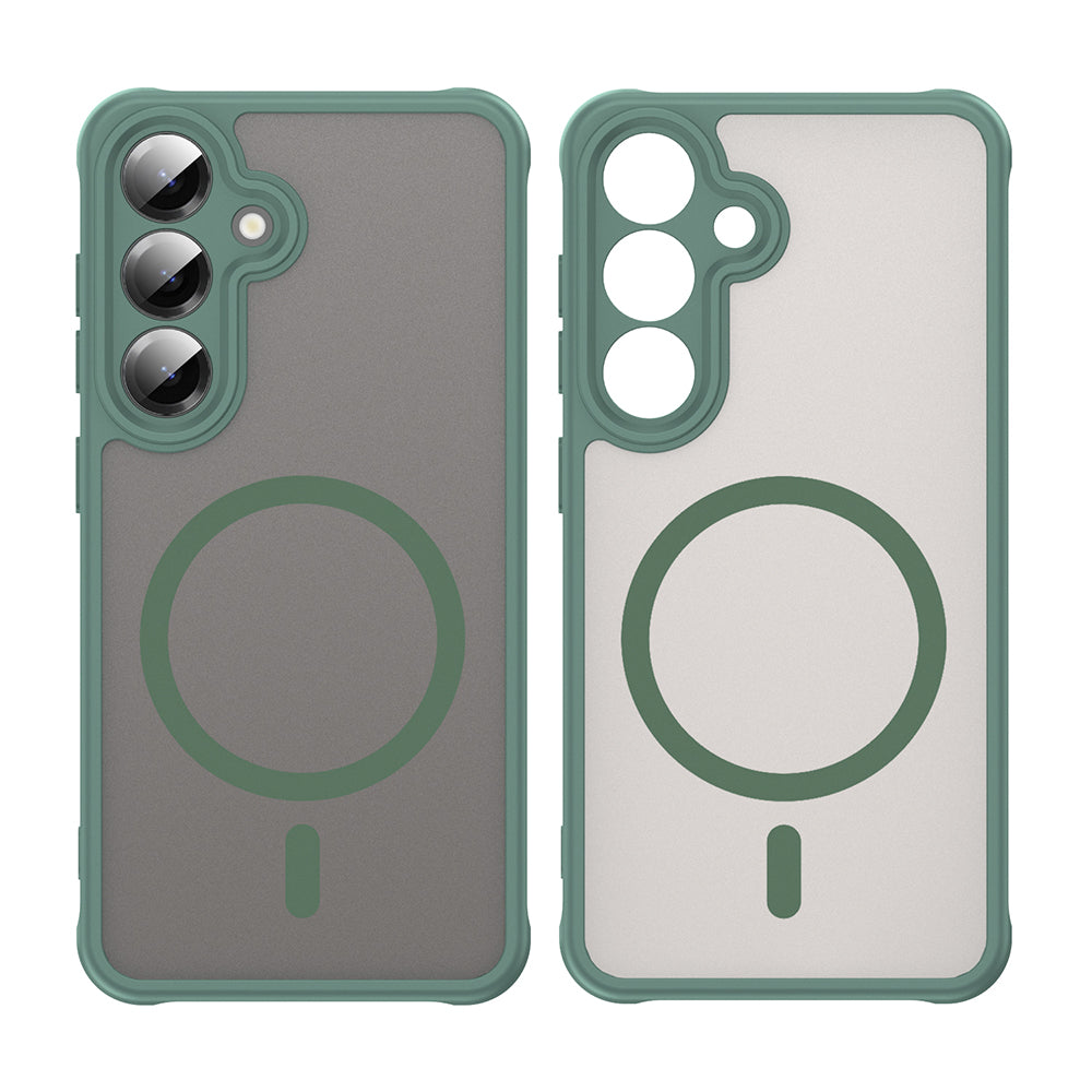 Coque MagSafe pour Samsung Galaxy S25 FE, Techsuit, HaloFrost II, Vert