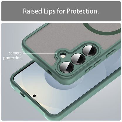 Coque MagSafe pour Samsung Galaxy S25 FE, Techsuit, HaloFrost II, Vert