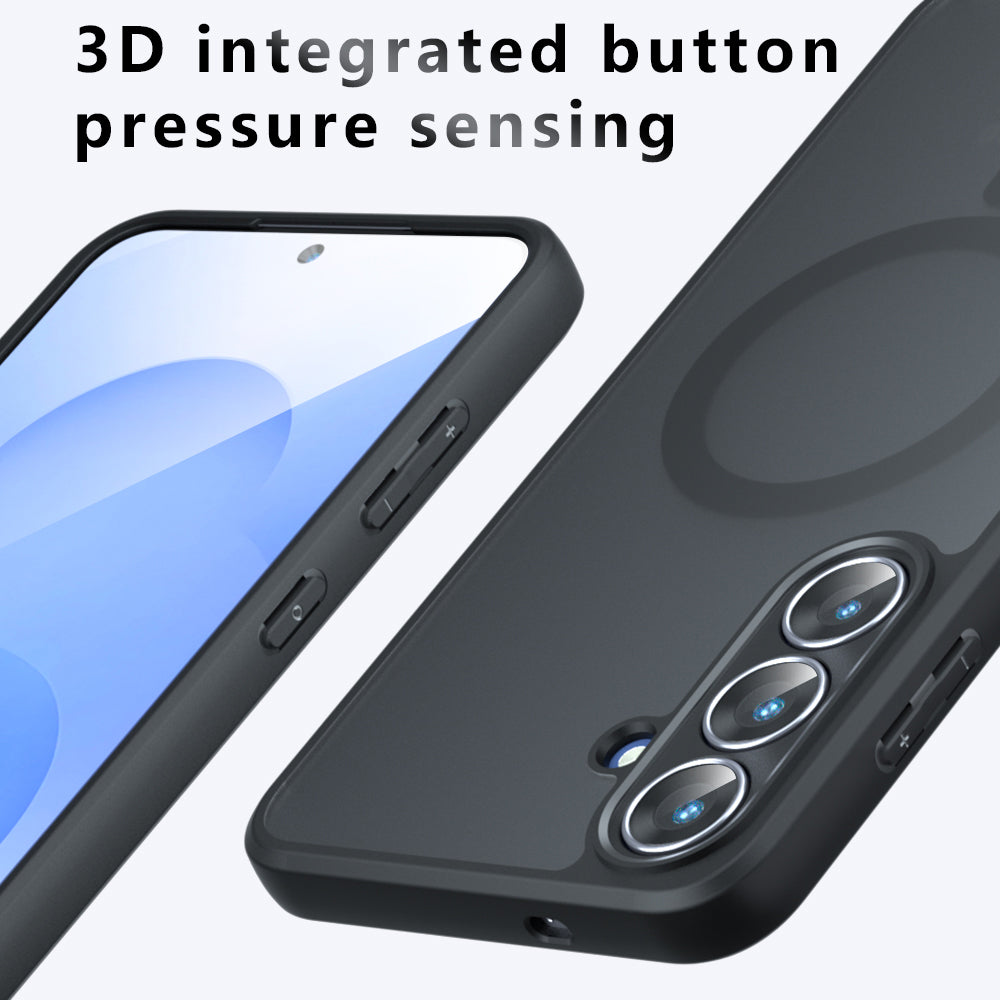 Étui MagSafe pour Samsung Galaxy S25 FE, Techsuit, PureFrost, Noir Satiné