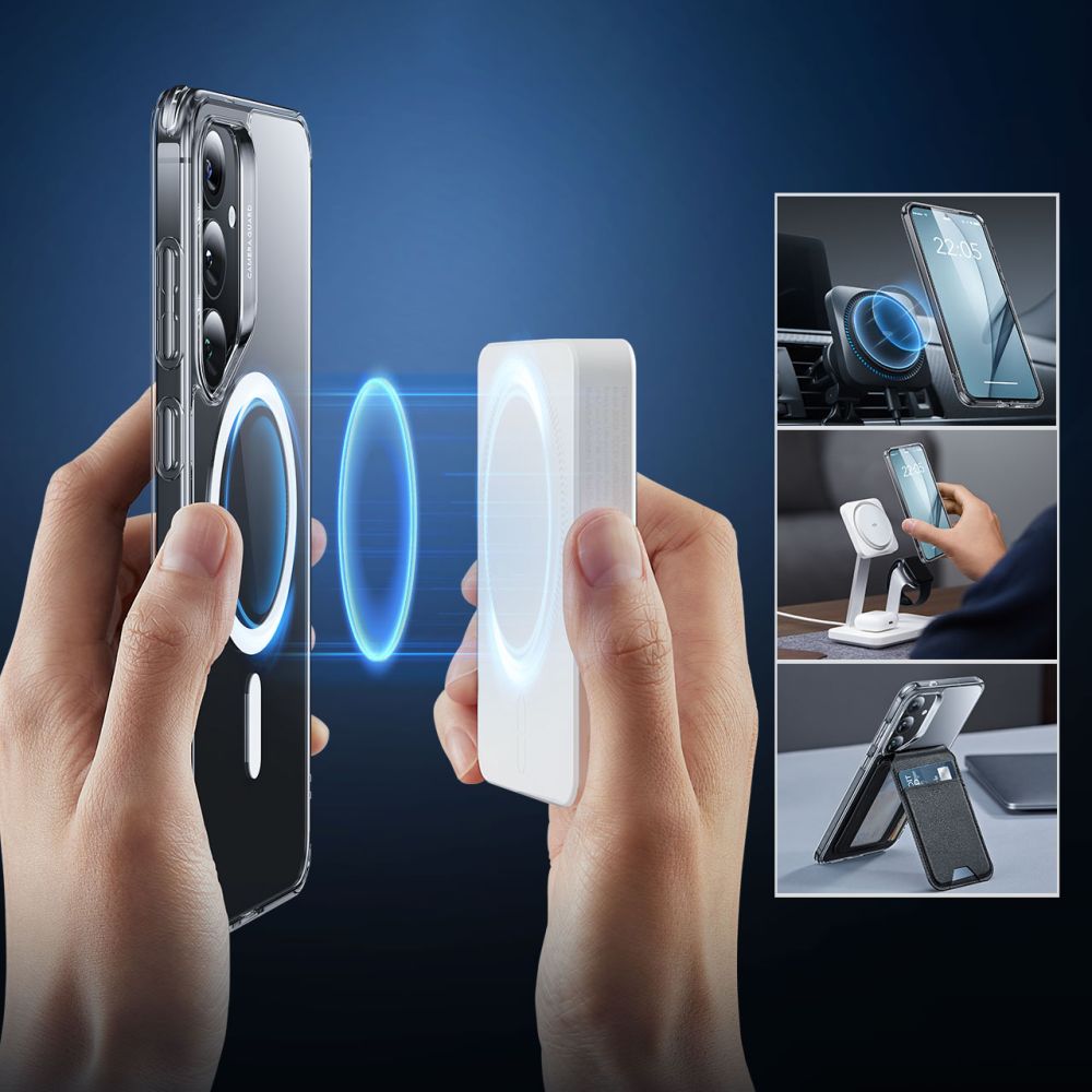 Housse MagSafe pour Samsung Galaxy S25+ S936, ESR, Classic Hybrid, Transparente