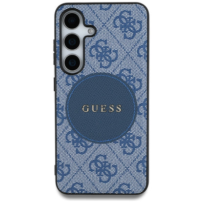 Étui MagSafe pour Samsung Galaxy S25+ S936, Guess, logo classique 4G Circle, Bleu