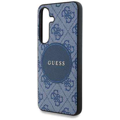 Étui MagSafe pour Samsung Galaxy S25+ S936, Guess, logo classique 4G Circle, Bleu