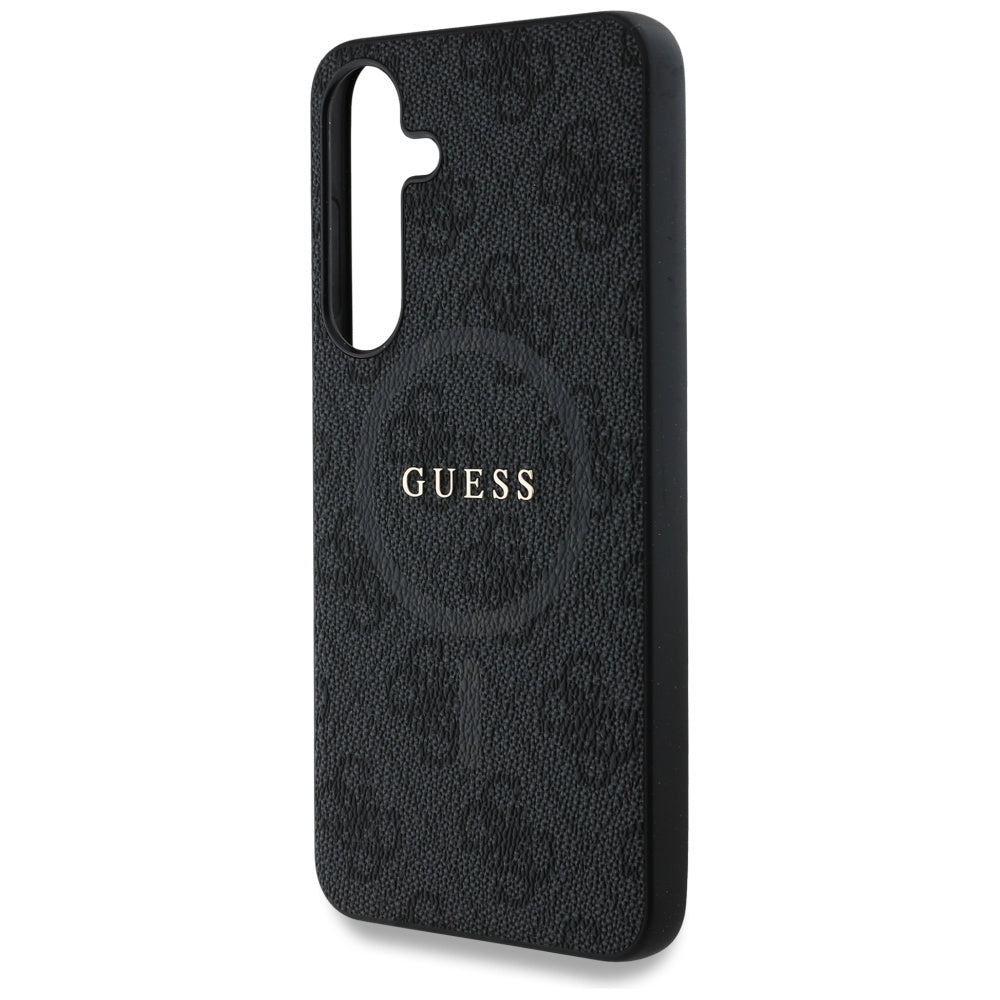 Étui MagSafe pour Samsung Galaxy S25+ S936, Guess, 4G Ring Classic Logo, Noir