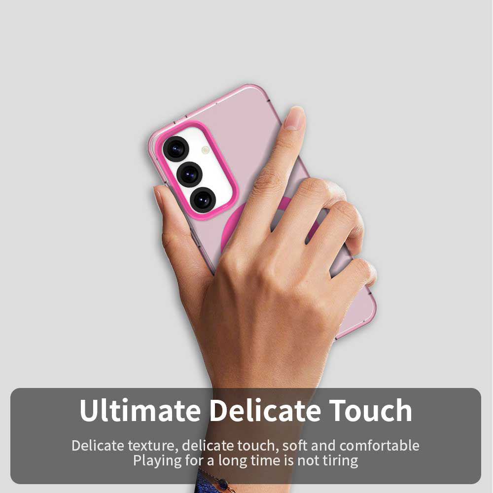 Custodia MagSafe per Samsung Galaxy S25+ S936 / S24+ S926, Techsuit, CandyCase, Rosa