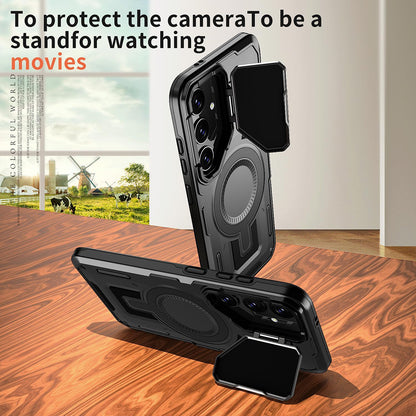 Custodia MagSafe per Samsung Galaxy S25+ S936, Techsuit, CamVault, Nera