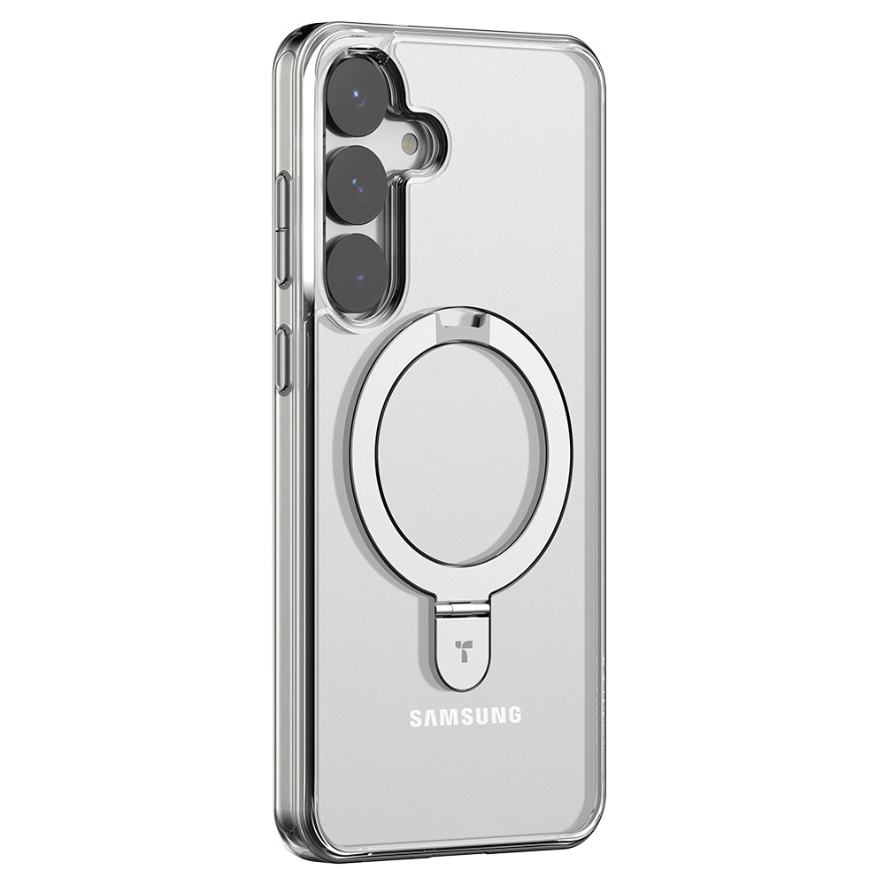 Custodia MagSafe per Samsung Galaxy S25+ S936, Torras, Ostand, Trasparente