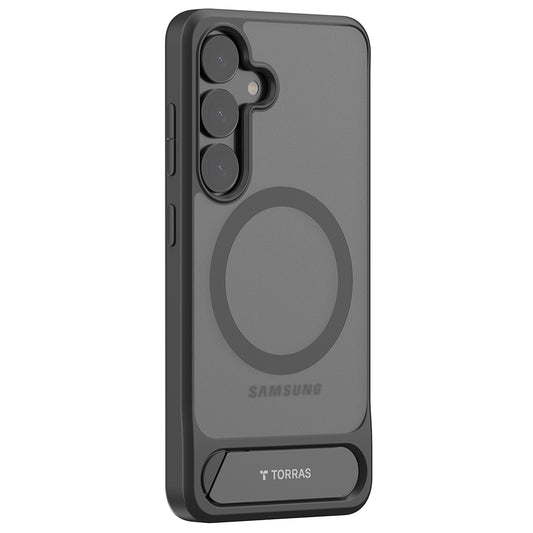 MagSafe-Hülle für Samsung Galaxy S25+ S936, Torras, Pstand, Schwarz