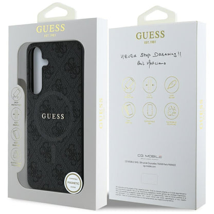 Étui MagSafe pour Samsung Galaxy S25 S931, Guess, 4G Ring Classic Logo, Noir