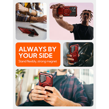 Custodia MagSafe per Samsung Galaxy S25 S931, i-Blason, ArmorBox, Rossa