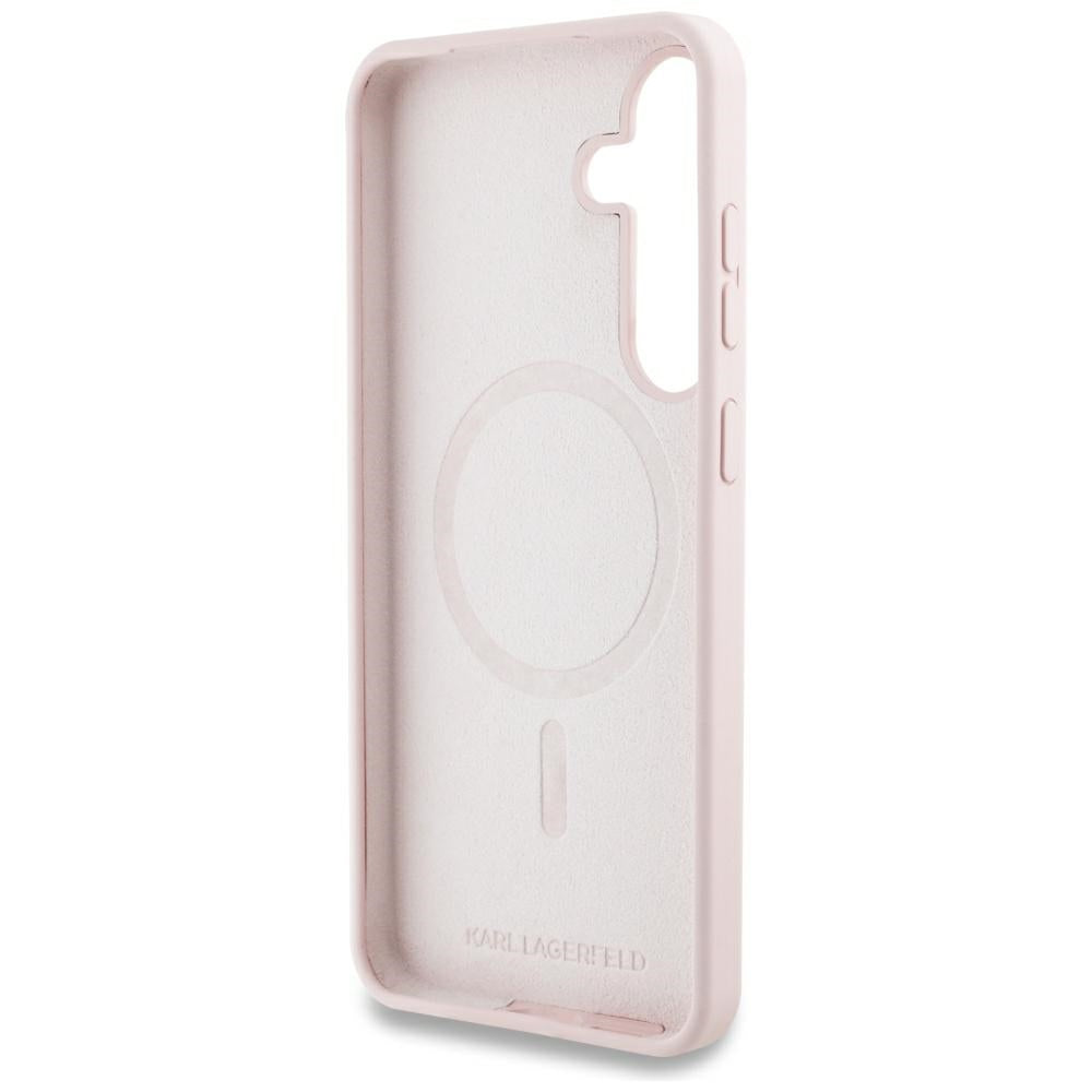 MagSafe Hülle für Samsung Galaxy S25 S931, Karl Lagerfeld, Silikon Graffiti, Rosa