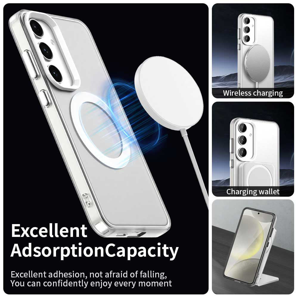 MagSafe-Hülle für Samsung Galaxy S25 S931 / S24 S921, Techsuit, CandyCase, Weiß