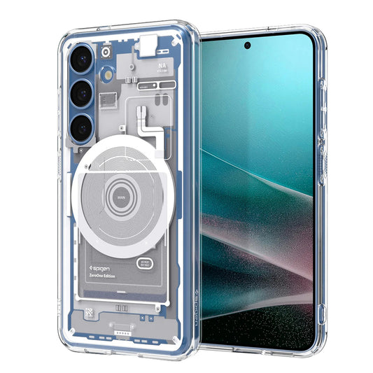 Coque MagSafe pour Samsung Galaxy S25 S931, Spigen, Ultra Hybrid Zero One, Blanche ACS09004