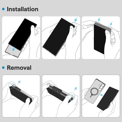 Custodia MagSafe per Samsung Galaxy S25 S931, Techsuit, Fibra di Aramide, Nera