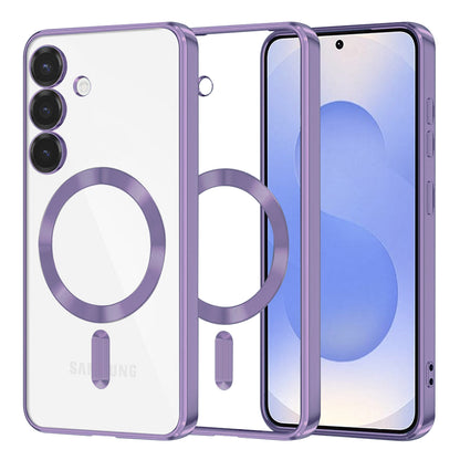 Coque MagSafe pour Samsung Galaxy S25 S931, Techsuit, Luxury Crystal, Violet Clair