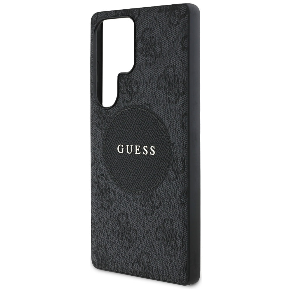 Custodia MagSafe per Samsung Galaxy S25 Ultra S938, Guess, 4G Circle Classic Logo, Nera