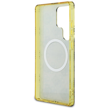 MagSafe Hülle für Samsung Galaxy S25 Ultra S938, Guess, IML Peony On 4G Background, Braun