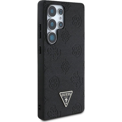 Custodia MagSafe per Samsung Galaxy S25 Ultra S938, Guess, Peony Grained Hot Stamp Triangle, Marrone