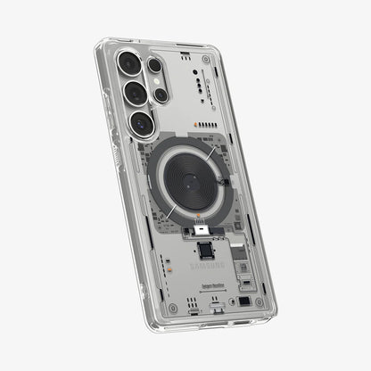 Custodia MagSafe per Samsung Galaxy S25 Ultra S938, Spigen, Ultra Hybrid Neo One, Trasparente