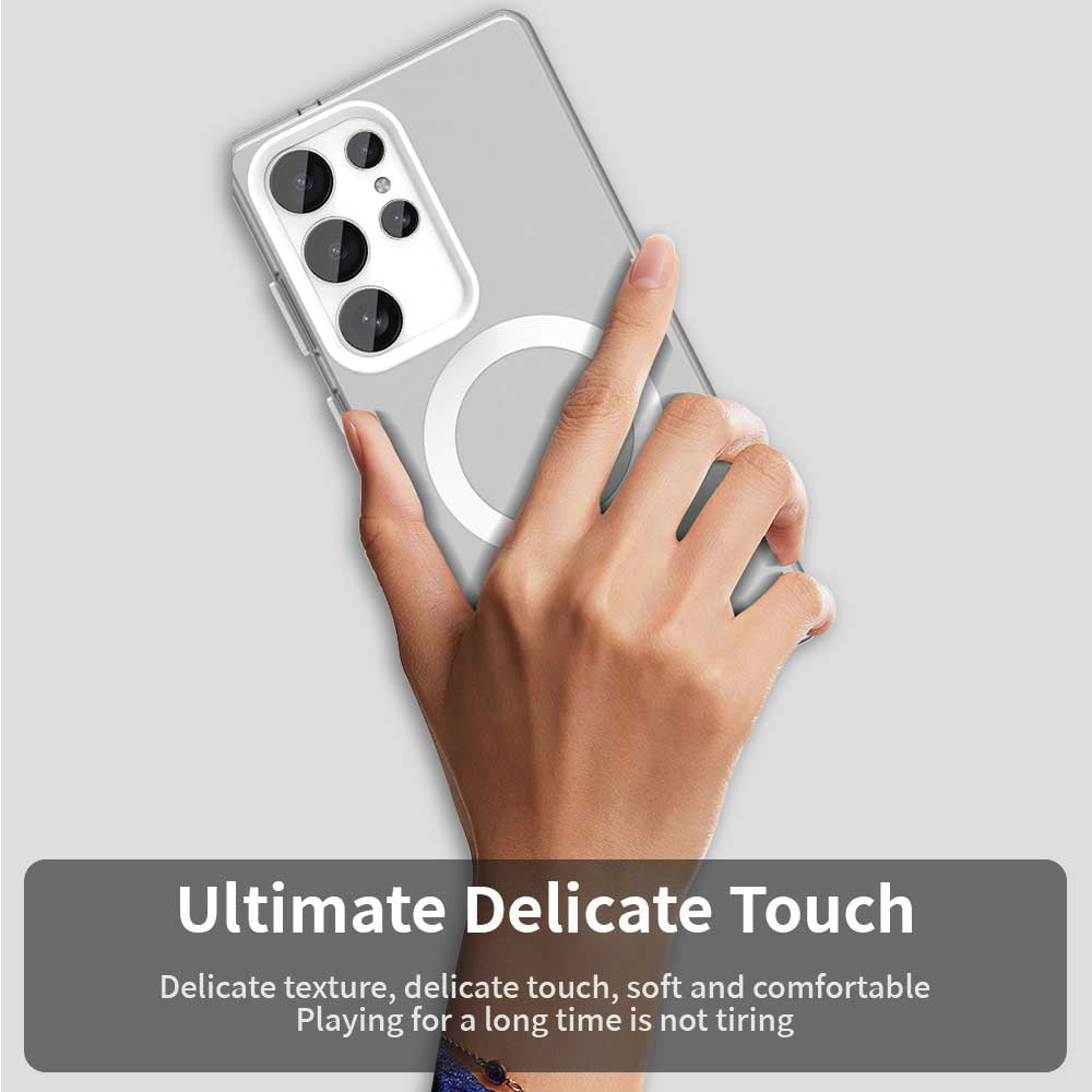 Coque MagSafe pour Samsung Galaxy S25 Ultra S938, Techsuit, CandyCase, Blanche