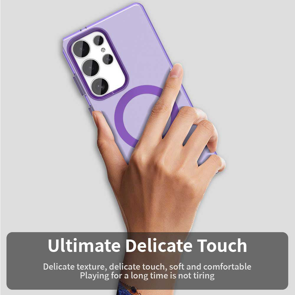 Custodia MagSafe per Samsung Galaxy S25 Ultra S938, Techsuit, CandyCase, Viola