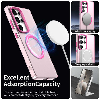 Coque MagSafe pour Samsung Galaxy S25 Ultra S938, Techsuit, CandyCase, Rose