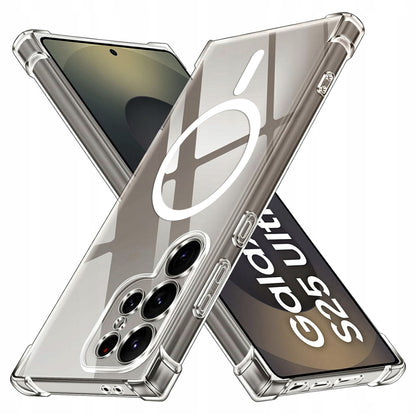 Custodia MagSafe per Samsung Galaxy S25 Ultra S938, Techsuit, Antiurto, Trasparente