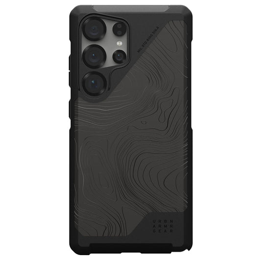 Custodia MagSafe per Samsung Galaxy S25 Ultra S938, Urban Armor Gear, Metropolis LT Topography, Nera