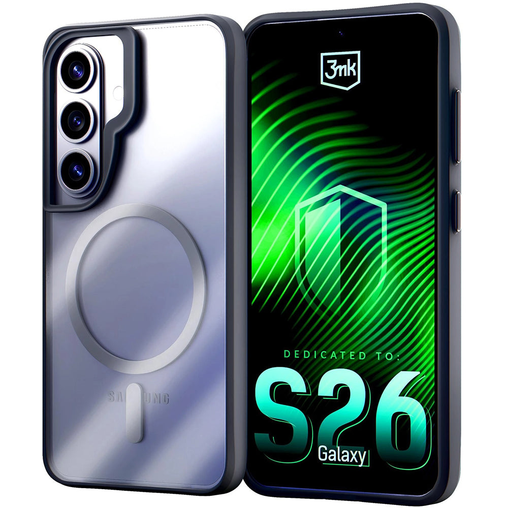 Custodia MagSafe per Samsung Galaxy S26, 3MK, Satin Armor, Trasparente