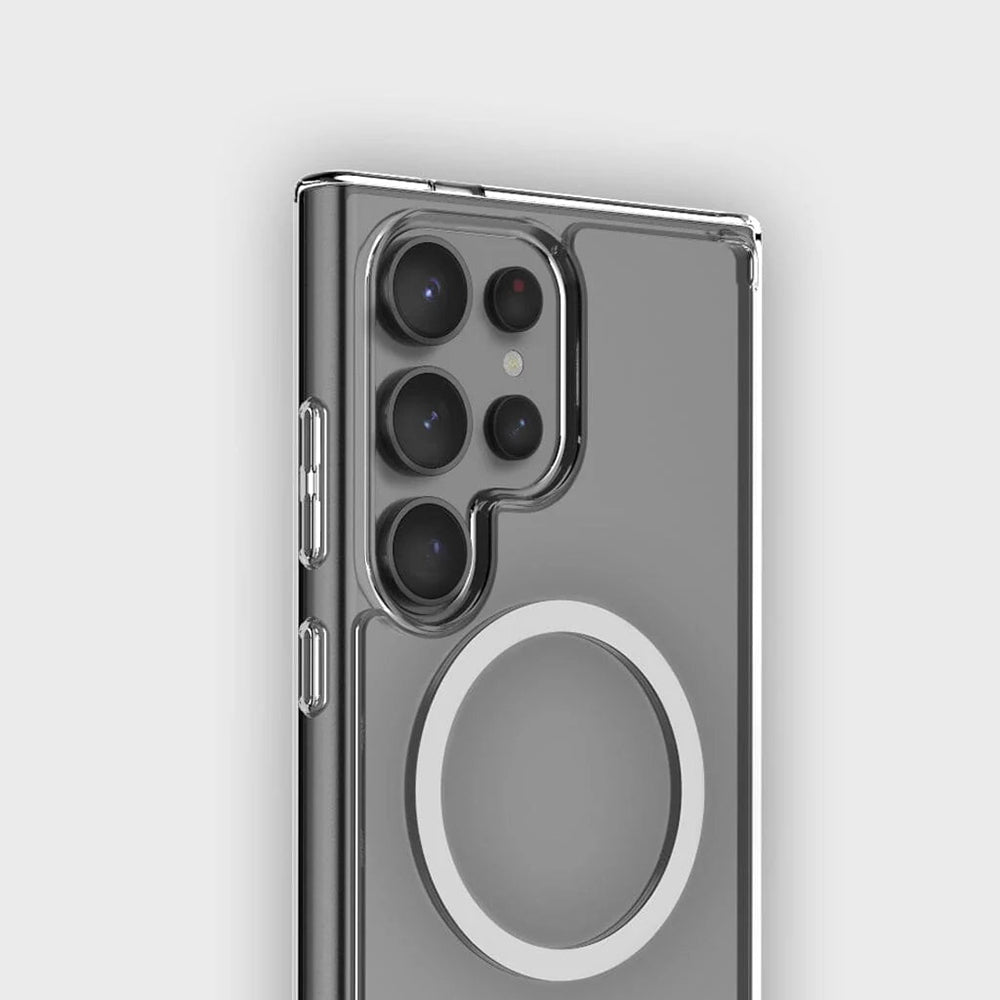 Étui MagSafe pour Samsung Galaxy S26 S942, Blueo, Crystal+ Anti-Chute, Transparent