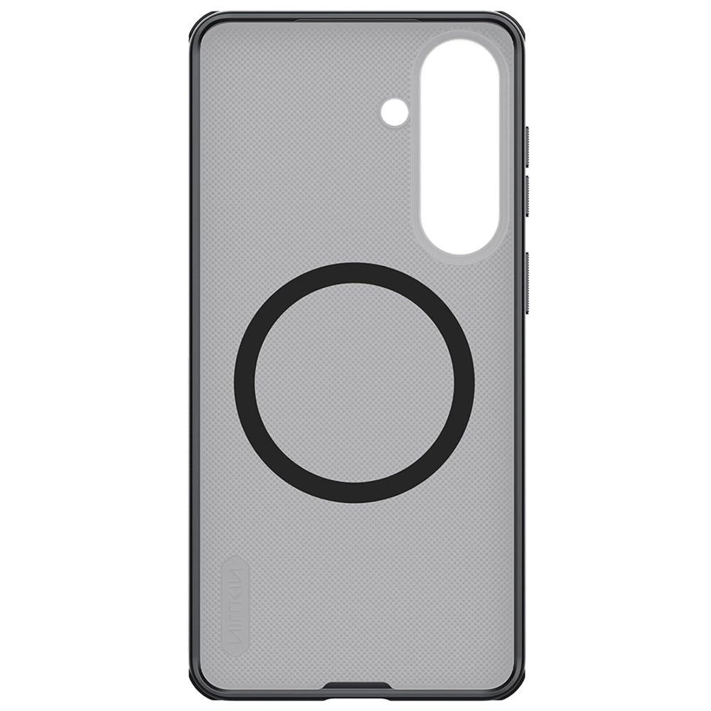 Custodia MagSafe per Samsung Galaxy S26 FE S741, Nillkin, Super Shield Pro, Nera Trasparente Satinata