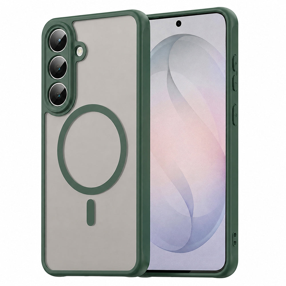 Custodia MagSafe per Samsung Galaxy S26 FE S741, Techsuit, HaloFrost II, Verde