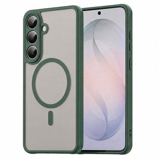 Coque MagSafe pour Samsung Galaxy S26 FE S741, Techsuit, HaloFrost II, Vert