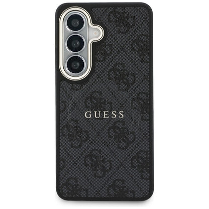 Custodia MagSafe per Samsung Galaxy S26 Plus S947, Guess, 4G Anello Inciso, Nera