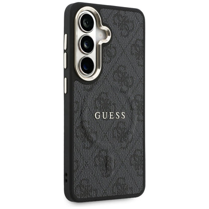 Custodia MagSafe per Samsung Galaxy S26 Plus S947, Guess, 4G Anello Inciso, Nera